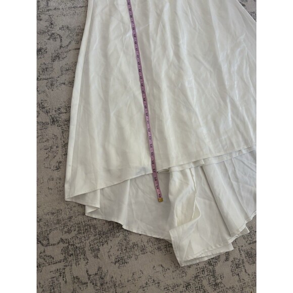 Lulus Lovely Endearment White Satin Sleeveless Backless Maxi Dress Large Bridal - Picture 7 of 10